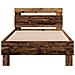 Struttura Letto senza Materasso con Luci LED Legno Antico 90x190 cm - Foto miniatura 6