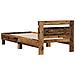 Struttura Letto senza Materasso con Luci LED Legno Antico 90x190 cm - Foto miniatura 8