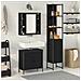 Armadio Lavabo  Rovere Nero 60x30x60 cm Legno Ingegnerizzato, Armadio Bagno  Rovere Nero 33x33x185.5 cm Legno Ingegnerizzato - Foto miniatura 2