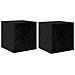 Armadi da muro 2 pcs Rovere Nero 37x37x37 cm Legno ingegnerizzato - Foto miniatura 1