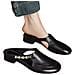 Scarpe Donna Stile Vintage Francese, Ciabatte Mule Estive In Pvc Nero Con Tacco Basso E Punta Chiusa, Compatibile Con Abbigliamento Casual It  M - Foto miniatura 1