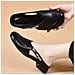 Scarpe Donna Stile Vintage Francese, Ciabatte Mule Estive In Pvc Nero Con Tacco Basso E Punta Chiusa, Compatibile Con Abbigliamento Casual It  M - Foto miniatura 4