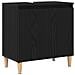 Mobile Lavabo Nero Rovere 58x33x60 cm Legno Ingegnerizzato - Foto miniatura 1