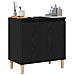 Mobile Lavabo Nero Rovere 58x33x60 cm Legno Ingegnerizzato - Foto miniatura 3