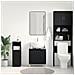 Mobile Lavabo Nero Rovere 58x33x60 cm Legno Ingegnerizzato - Foto miniatura 4