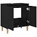 Mobile Lavabo Nero Rovere 58x33x60 cm Legno Ingegnerizzato - Foto miniatura 5