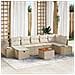 Set Divano da Giardino con cuscino 8 pcs Beige Poly Rattan - Foto miniatura 2