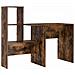 Scrivania Rovere fumo 131.5 x 50 x 106.5 cm Legno multistrato - Foto miniatura 1