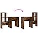 Scrivania Rovere fumo 131.5 x 50 x 106.5 cm Legno multistrato - Foto miniatura 8