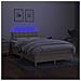 Letto a Molle con Materasso e LED Crema 120x190 cm in Tessuto - Foto miniatura 5