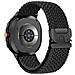 Cinturino Elastico Intrecciato In Nylon Da 40/44 Mm Con Fibbia A Paracadute Compatibile Con Samsung Galaxy Watch 8 Classic Black - Foto miniatura 1