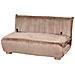 Divano Letto 2 Posti Abisko Velluto A Coste Marrone Chiaro - Foto miniatura 4