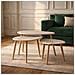 Tira Set Di 3 Tavolini Sovrapponibili Effetto Travertino - Foto miniatura 5
