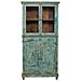 Vetrina In Legno Turchese Fatta A Mano 85x40x180h Cm - Foto miniatura 2