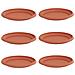 Vassoio Rotondo per Fiori 6 pcs Rosso Mattone Ø 23,5 x 2,5 cm - Foto miniatura 1