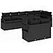 Set Divano da Giardino con archiviazione 9 pcs Nero Poly Rattan - Foto miniatura 1