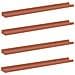 Scaffale da parete 4 pcs Rosso 80 x 9 x 3 cm Legno multistrato - Foto miniatura 1