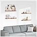 Scaffale da parete 4 pcs Rosso 80 x 9 x 3 cm Legno multistrato - Foto miniatura 2