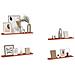 Scaffale da parete 4 pcs Rosso 80 x 9 x 3 cm Legno multistrato - Foto miniatura 3