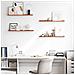 Scaffale da parete 4 pcs Rosso 80 x 9 x 3 cm Legno multistrato - Foto miniatura 4