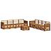 Set divani 9 pcs Naturale Legno di Acacia Massello - Foto miniatura 1
