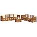 Set divani 9 pcs Naturale Legno di Acacia Massello - Foto miniatura 3