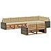 Set di divani da esterno con cuscino 8 pcs Naturale e Beige - Foto miniatura 1