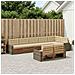 Set di divani da esterno con cuscino 8 pcs Naturale e Beige - Foto miniatura 2