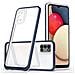 Custodia 3in1 Trasparente Per Samsung Galaxy A03s (166), Con Cornice Gel, Blu - Foto miniatura 2