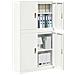 Armadio 2 pz Bianco 90 x 40 x 160 cm Acciaio Bloccabile - Foto miniatura 3