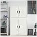 Armadio 2 pz Bianco 90 x 40 x 160 cm Acciaio Bloccabile - Foto miniatura 4