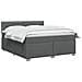 Letto box spring con materasso Grigio Scuro 140 x 190 cm - Foto miniatura 3