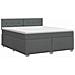 Letto box spring con materasso Grigio Scuro 140 x 190 cm - Foto miniatura 1
