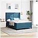Letto a molle con strisce LED Blu 160 x 200 cm Velluto - Foto miniatura 9