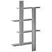 Scaffale da parete Sonoma grigio 61 x 13,5 x 105 cm - Foto miniatura 4
