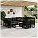 Set Divano da Giardino 13 pz Nero e Grigio scuro polyrattan - Foto miniatura 7