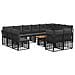 Set Divano da Giardino 13 pz Nero e Grigio scuro polyrattan - Foto miniatura 1