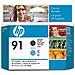 Testina di stampa HP 91, nero opaco e ciano - Foto miniatura 1