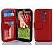 Custodia Compatibile Con Lg G2 In Rosso Cremisi - Coperchio Protettivo Con Chiusura Magnetica E 3 Slot Per Carte - Foto miniatura 3