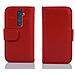 Custodia Compatibile Con Lg G2 In Rosso Cremisi - Coperchio Protettivo Con Chiusura Magnetica E 3 Slot Per Carte - Foto miniatura 4
