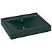 Lavabo con Foro Rubinetto Verde Scuro Opaco 60x46cm in Ceramica - Foto miniatura 1
