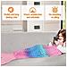 Catalogna Classy Bambini Mermaid Tail Coperta Caldo Morbido Peluche Fleece Sacco A Pelo Snuggle Coperta Per Ragazze Toddler Teens 155 X 48 Cm (61 X 19) Arcobaleno Ombre Scala Di Pesci Del Modello Idea - Foto miniatura 3
