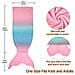 Catalogna Classy Bambini Mermaid Tail Coperta Caldo Morbido Peluche Fleece Sacco A Pelo Snuggle Coperta Per Ragazze Toddler Teens 155 X 48 Cm (61 X 19) Arcobaleno Ombre Scala Di Pesci Del Modello Idea - Foto miniatura 4