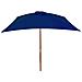 Ombrellone Da Esterni Con Palo In Legno 200x300 Cm Blu - Foto miniatura 4