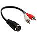 AD-5B2CS, 2 x RCA, 5-pin DIN, Nero, Rosso, Bianco, Maschio / femmina - Foto miniatura 1