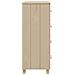 Credenza Marrone Miele 79x40x103,5 Cm In Legno Massello Di Pino - Foto miniatura 2