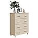 Credenza Marrone Miele 79x40x103,5 Cm In Legno Massello Di Pino - Foto miniatura 6