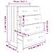 Credenza Marrone Miele 79x40x103,5 Cm In Legno Massello Di Pino - Foto miniatura 9