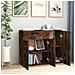 Credenza Rovere Fumo 88x30x70 Cm In Legno Ingegnerizzato - Foto miniatura 3