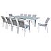 Tavolo Da Giardino 2 Poltrone, 8 Sedie In Alluminio Grigio Chiaro/bianco Elada - Foto miniatura 1